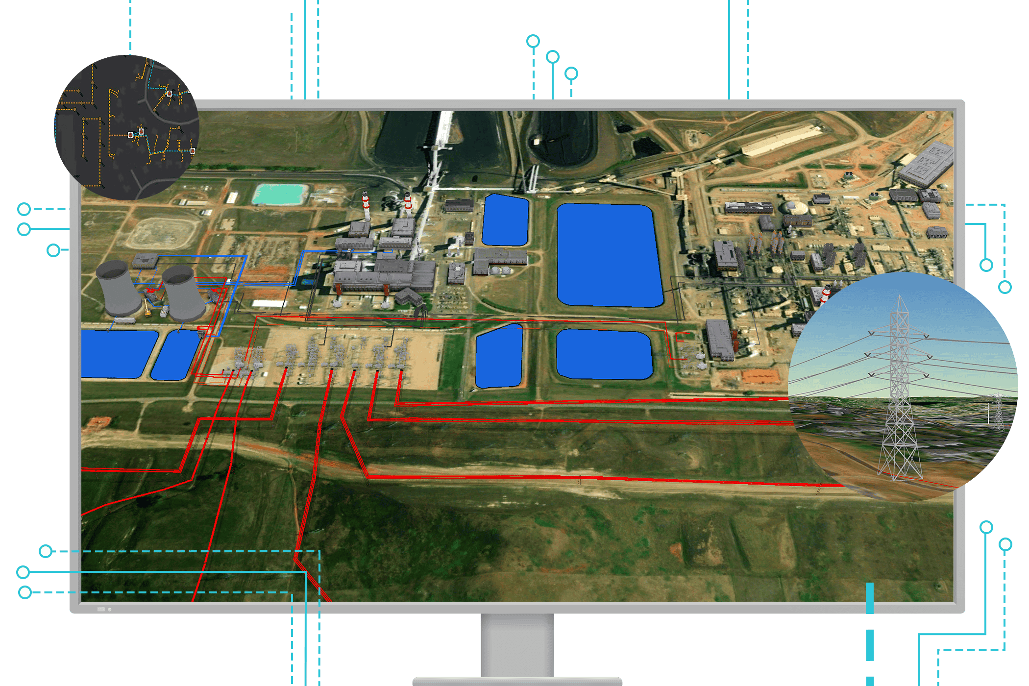 ArcGIS Utility Network product illustration from Esri